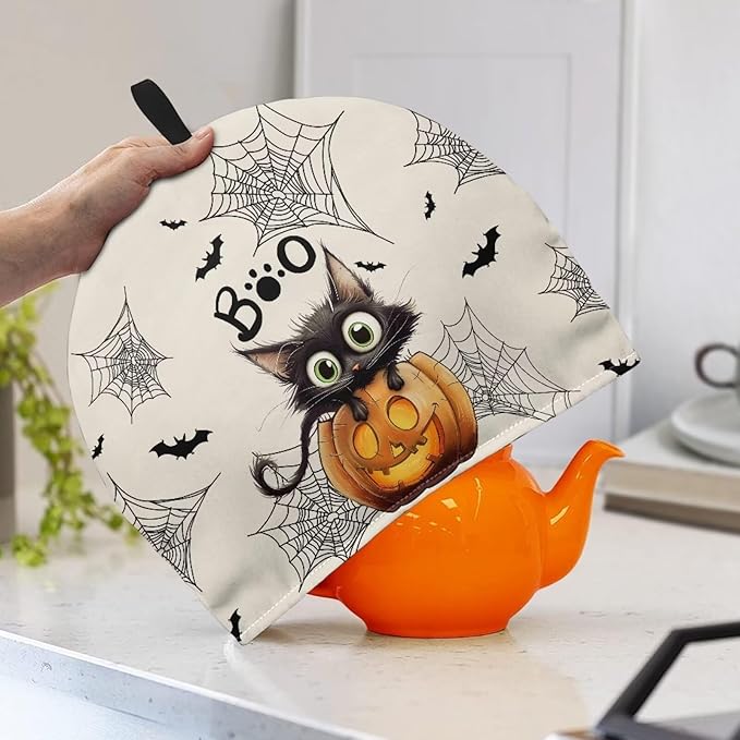 Boo Tea Cozy for Teapot Extra Thick Tea Pot Cozy for Keeping Warm Soft and Scratch Proof Teapot Insulation Cover for All Saints' Day Give to Friend Gifts