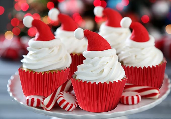 Red-Foil Cupcake Liners Standard Baking Cupscake For Wedding Baby shower Birthday Party(Pack of 100) ??"<div>