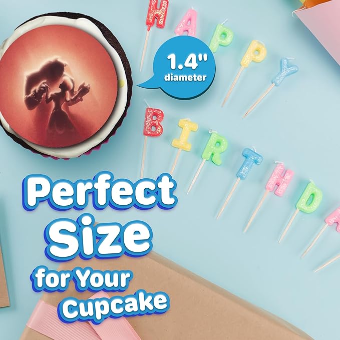 30 x Edible Cupcake Toppers ??Beauty And The Beast Themed Collection of Edible Cake Decorations | Uncut Edible on Icing Sheet