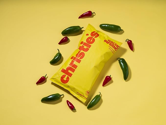 Christie's Chips Nacho Inferno - Super Natural Potato Chips with Spicy Nacho Cheese Flavor - Bold Heat and Cheesy Goodness - The Perfect Party Snack for Heat Seekers - 5 oz - 6 pack