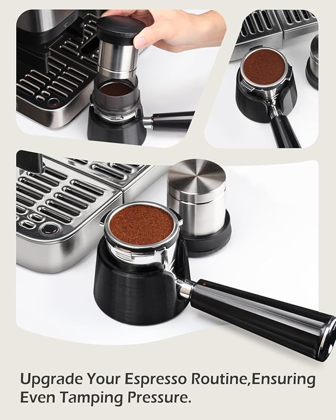 Coffee Tamper Base for Ninja Espresso ES601 ??Compatible Handheld Portafilter Support Stand, Improves Tamping Stability and Extraction, Anti-Slip PETG Base Accessories for Ninja Luxe Cafe Machine