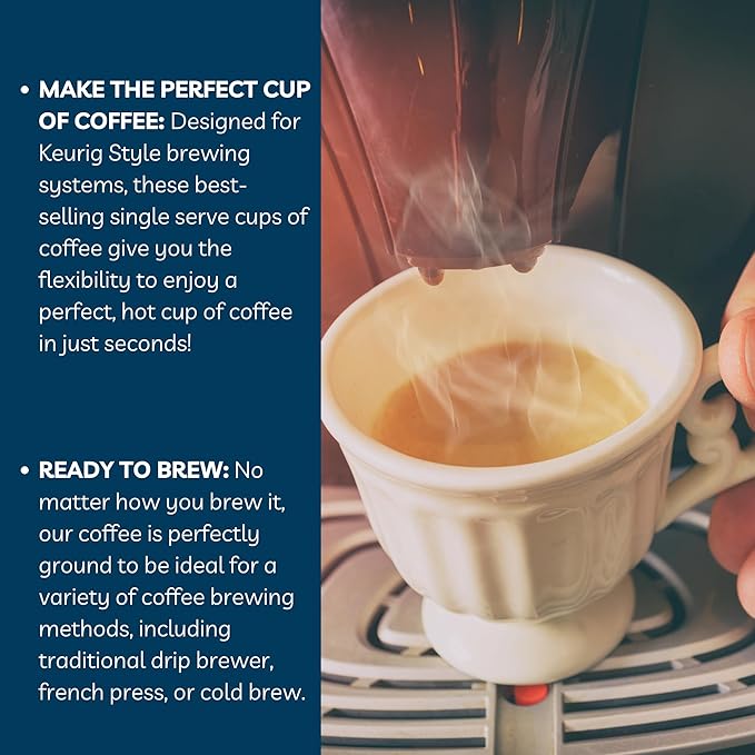 Door County Coffee Jamaican Me Crazyì§?- Medium Roast Rum & Vanilla Flavored Ground Coffee, Single Serve Cups