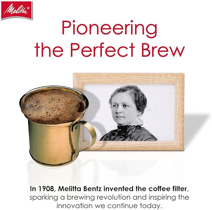 Melitta #4 Cone Coffee Filters, White, 100 Count (Pack of 6), 600 Total Filters - Packaging May Vary