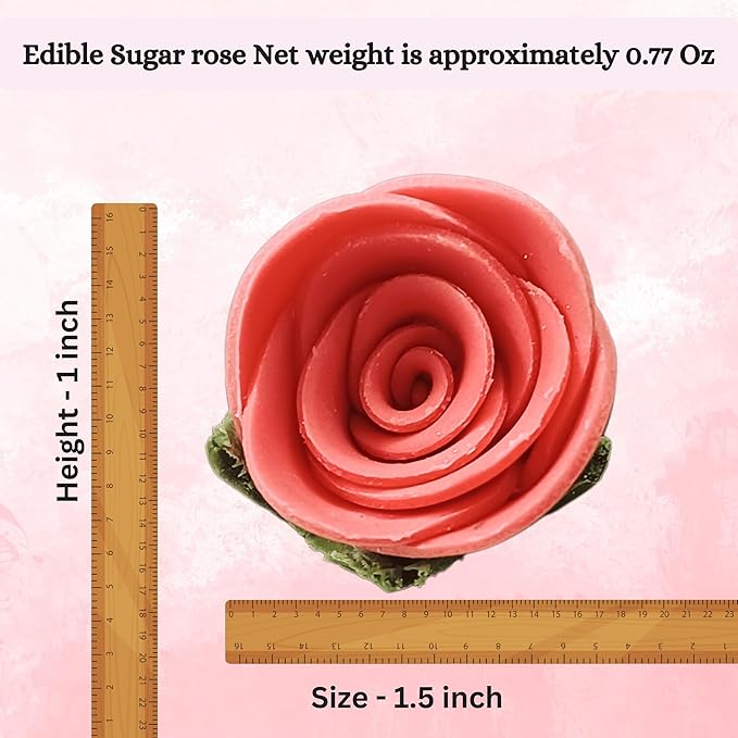 Confect Edible Flower | Edible Flower for cake decorations | Edible Flower Cupcake Toppers | Cupcakes & Doughnut Edible Toppers | Ombre-6| Flower- Vegan, Gluten-Free, Soy-Free, Dairy-Free, Palm Oil-Free -Pack of 12