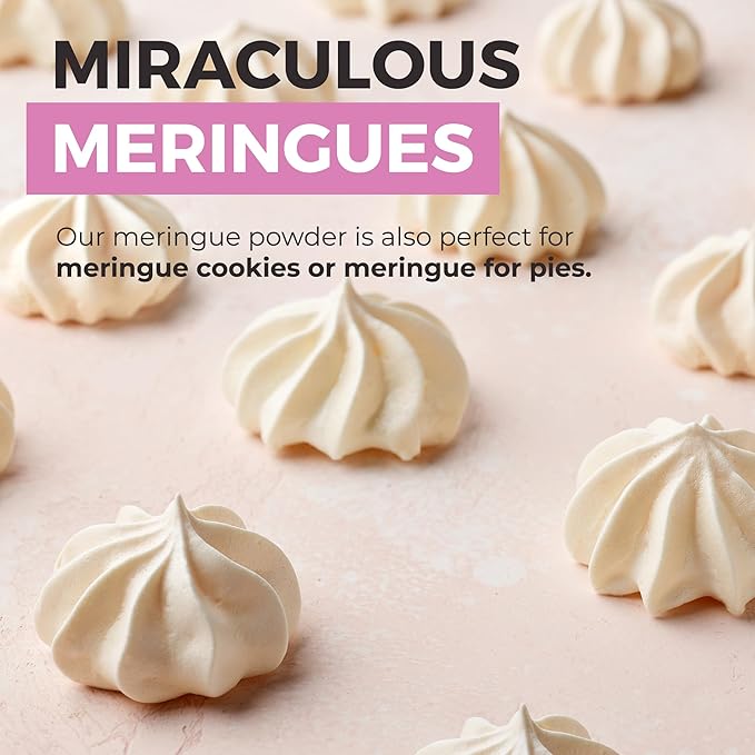 Meringue Powder (14oz) For Royal Icing, Premium Quality, High Egg White Formula, Create Incredible Royal Icing or Frosting for Sugar Cookies, Naturally Flavored, Verified Gluten Free, Non-GMO Sourced