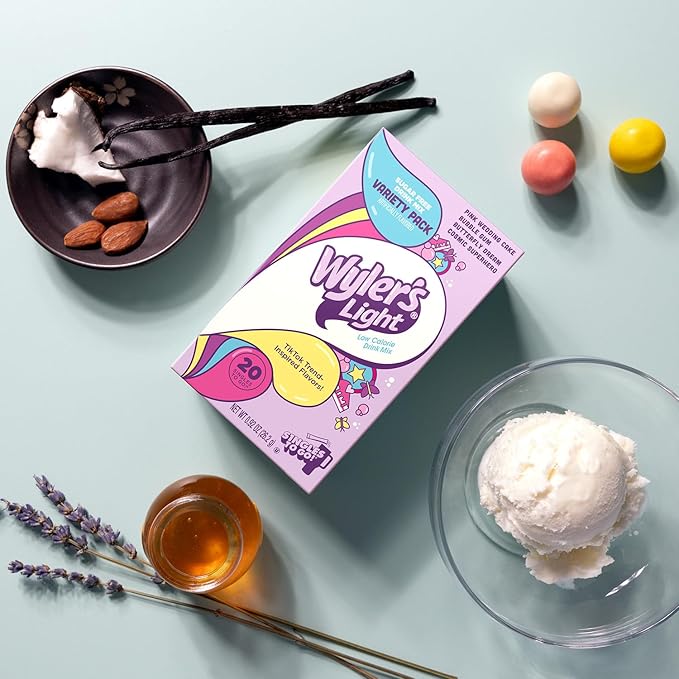 Wyler's Light Singles to Go Powder Packets, Variety Pack, Watertok Fun Flavors, Pink Wedding Cake, Bubble Gum,Butterfly Dream,Cosmic Superhero,Sugar & Caffeine Free, On-The-Go, 20 Count (Pack - 1)