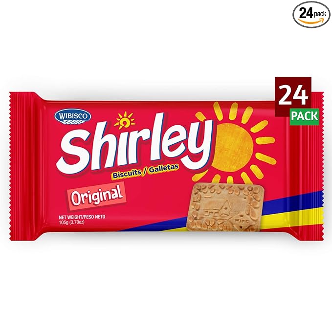 Wibisco Shirley Biscuits, Original, 3.7 oz (Pack of 24)