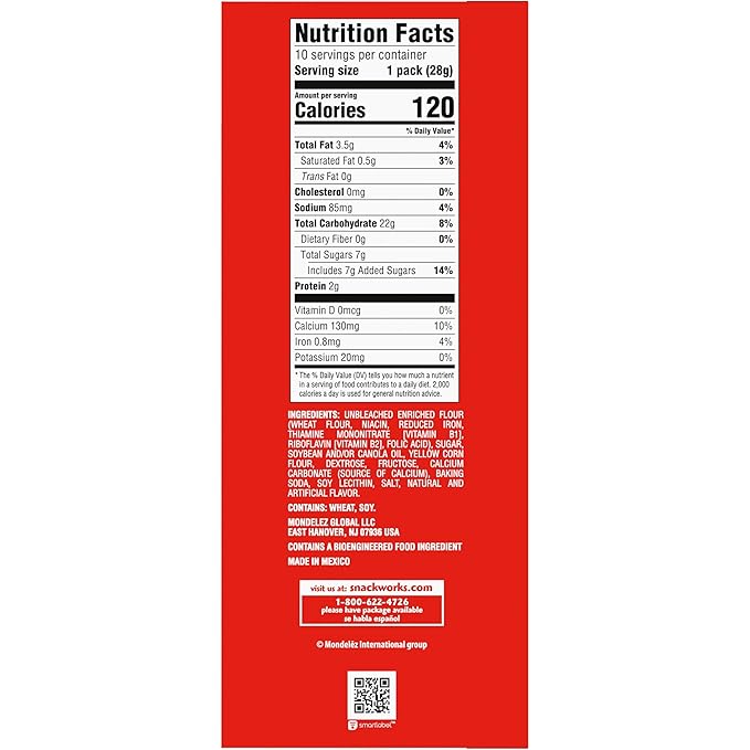 BARNUM'S Original Animal Crackers, Kids Snacks, 10 Snack Packs (Pack of 2)