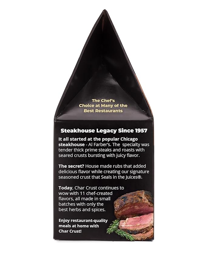 Char Crust Dry-Rub Seasonings Rotisserie Roast | All-in-one seasonings | Perfect for Chicken, Prime Rib, Roasts, Potatoes | Signature Crust that Seals in the Juices, 4 Ounce (Pack of 6)