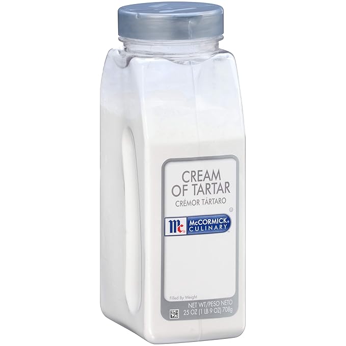 McCormick Culinary Cream of Tartar, 25 oz (Pack of 6) - Six 25 Ounce Containers of Cream of Tartar Powdered Thickening Agent for Egg Whites, Meringues, Angel Food Cake, Cookies, and More
