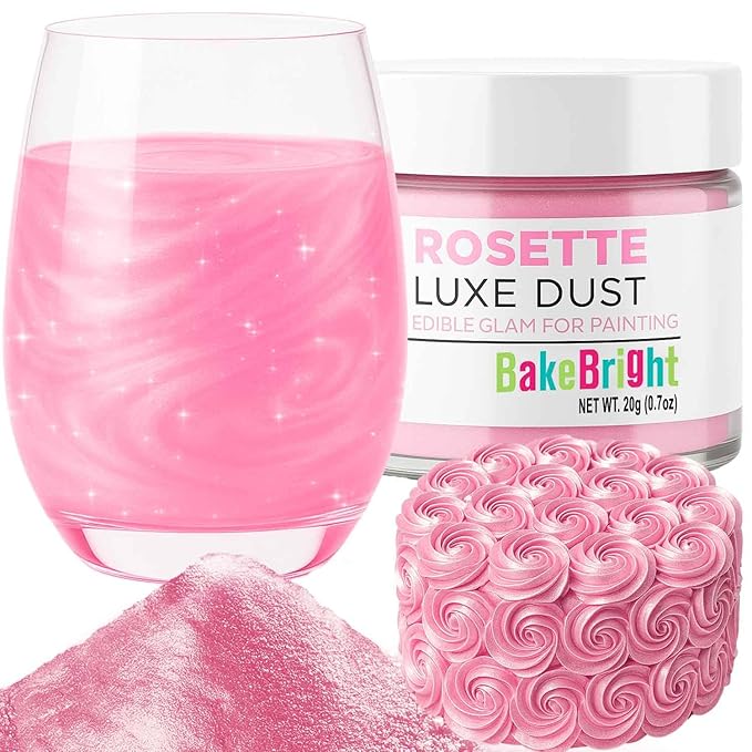 Luster Dust, Pink Luster Dust Edible Cake Decorations, Light Pink Edible Luster Dust for Drinks Cupcake Decorations, Cake Drip, Paint, Light Pink Fondant, Food Coloring