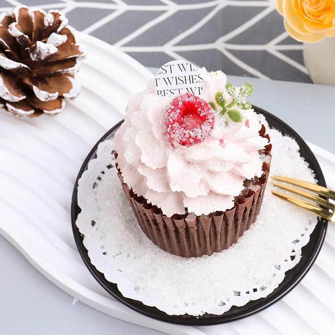 White Sprinkles Sanding Sugar, 6.35 Oz Edible Sparkling Sugar Crystals for Baking Cookies Ice Cream Cupcake Cake Decorations