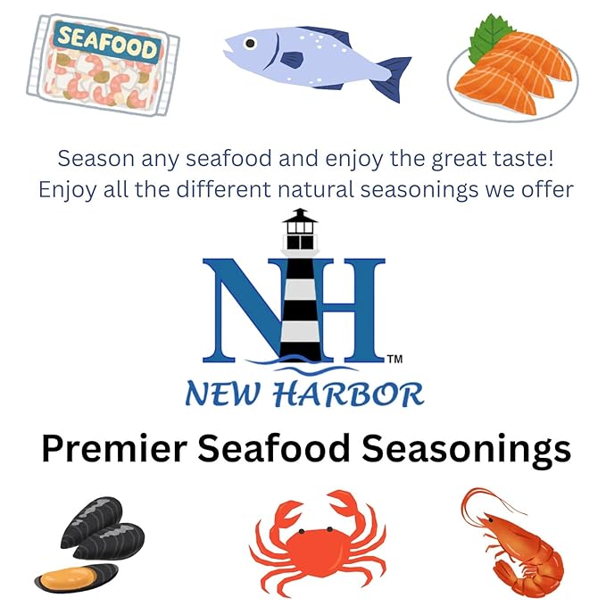 New Harbor Seasoning - Seafood | All Natural Seasoning | Perfect for Seafood Boils | Made in America |