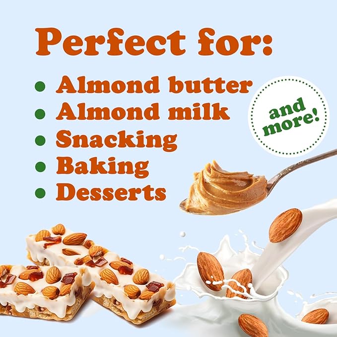 Food to Live Organic Imported Raw Almonds, 5 Pounds Non-GMO, Whole, Raw, No Shell, Unpasteurized, Unsalted, Vegan, Kosher, Bulk.