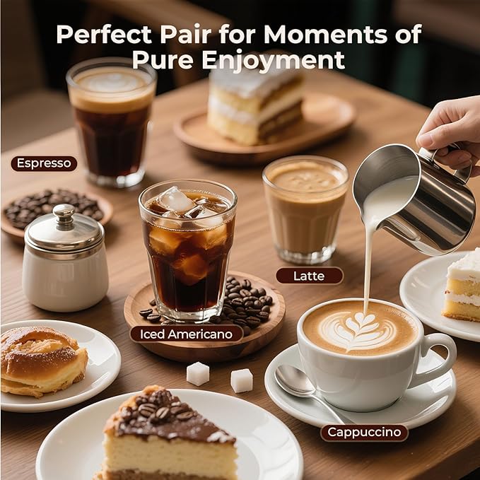 20 Bar Espresso Machine with Cold Brew,Stainless Steel Espresso Coffee Maker with Milk Frother,Latte & Cappuccino Machine for Home,50 oz Removable Water Tank,Dual-Temperature,Semi-Automatic