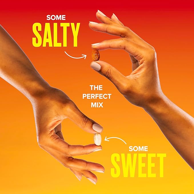 SkinnyDipped Salty + Sweet Maple Almond Crunch, Healthy Snack, Plant Protein, Gluten Free, 4 oz Resealable Bags, Pack of 5