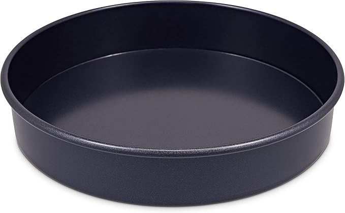 Zyliss E980195 Non-Stick Loose Base Round Sandwich Tin | 20cm/8in | Carbon Steel | Dark Blue | Cake Tin/Baking Tin/Bakeware/Cake Mould | Dishwasher Safe | 5 Year Guarantee
