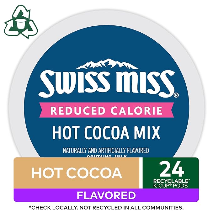 Swiss Miss Sensible Sweets Light Hot Cocoa, Keurig Single-Serve Hot Chocolate K-Cup Pods, 96 Count