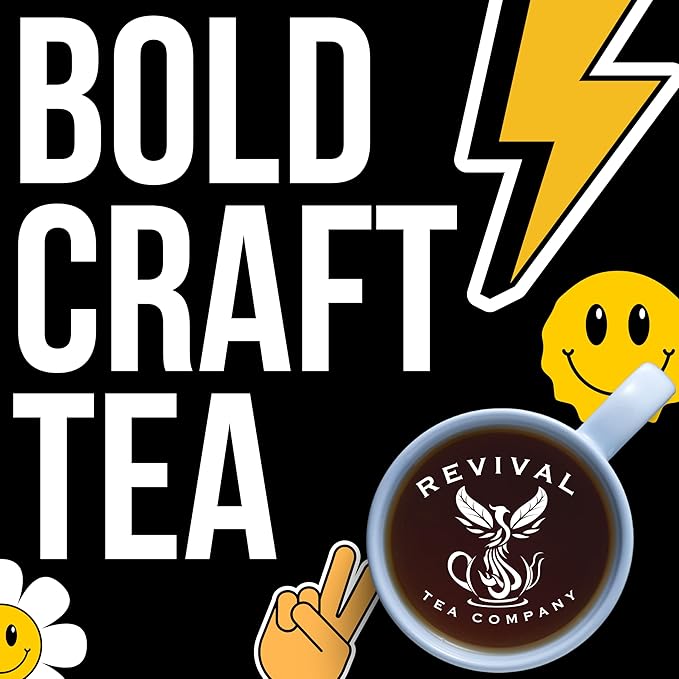 Revival Tea Company Orange Spice Black Tea Bags ??Cinnamon Orange Tea Blend with Real Citrus Peel ??Caffeinated Herbal-Infused Tea for Energy & Immune Support ??Bold Spiced Flavor (24 Count)