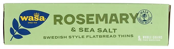 Wasa Flatbread Thins Crackers, Rosemary and Sea Salt, 6.7 Ounce (Pack of 1)