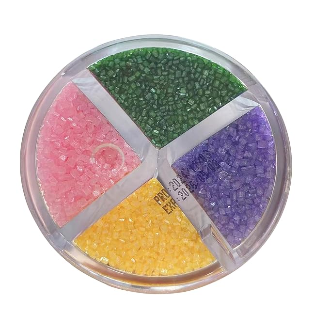 Sentovac 4-Colors Sanding Sugar for Baking Edible Sparkling Sugar Sprinkles Coarse Sugar Crystals for Baking Cake Cookie Cupcake Topper Ice Cream Decoration Supplies竊늁urple Yellow Green Pink竊?"<div>