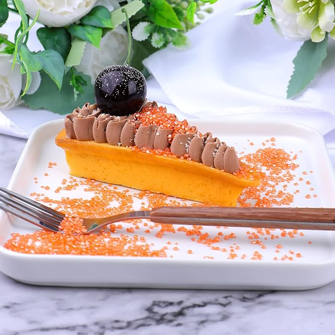 Orange Sprinkles, Orange Sanding Sugar for Cake Decorating, Sanding Crystal Sugar 130g/4.59oz, Cupcake, Cookie, Ice Cream and Donuts Toppings, Wedding, Birthday Party Supplies