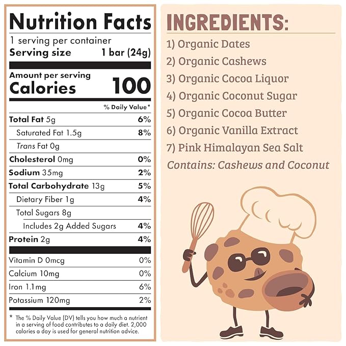 Skout Organic Cookie Dough Kids Snack Bars (18 Pack) | Organic Kids Snack Bars | School Snacks & Lunch Snacks | Vegan & Paleo | Gluten, Dairy, Grain, Peanut Free