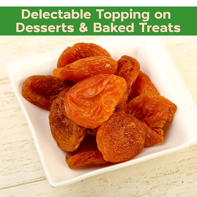 Sincerely Nuts - Dried Jumbo California Apricots | Three Lb. Bag | Dehydrated | Sweet Gourmet Snacking Food | Kosher and Gluten Free