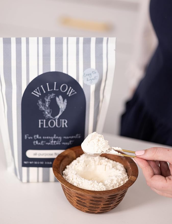Willow Flour - Authentic French T55 Wheat Flour for Baking, Fine milled, 2.2 (1kg) Bag