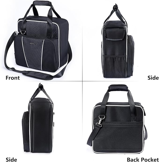 BAGSPRITE Coffee Maker Travel Bag Compatible with Keurig K-Mini or K-Mini Plus, Single Serve Coffee Brewer Carrying Case with Multiple Pockets for K-Cup Pods, Storage Bag With Shoulder Strap