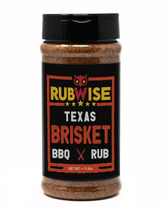 RubWise Texas Style BBQ Brisket Rub | Barbecue Rubs and Spices for Smoking and Grilling | Beef Seasoning Dry Mix Grill Blend | Smoky & Savory Flavor | Great on Steaks, Ribs & Burgers | 11.5oz