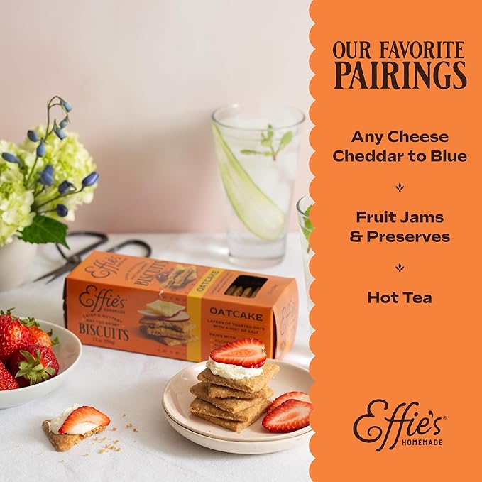 Effie's Homemade Biscuits - Variety Pack - Pecan, Walnut, Oatcakes, Cocoa, Corn - 5 Pack
