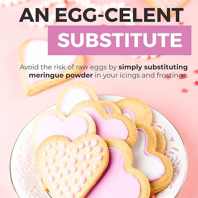 Meringue Powder (14oz) For Royal Icing, Premium Quality, High Egg White Formula, Create Incredible Royal Icing or Frosting for Sugar Cookies, Naturally Flavored, Verified Gluten Free, Non-GMO Sourced
