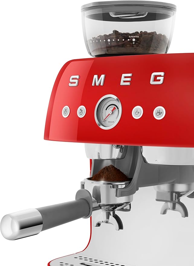 Smeg Semi-Automatic Espresso Machine (Red)