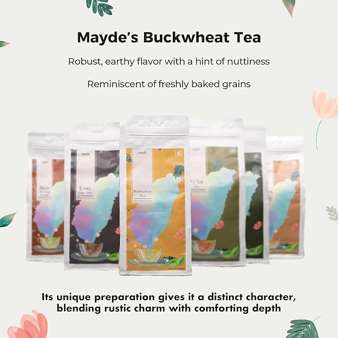 Mayde Buckwheat Loose Leaf Tea - Non-Caffeinated, Premium Taiwanese Tea, 1 lb (16 oz)