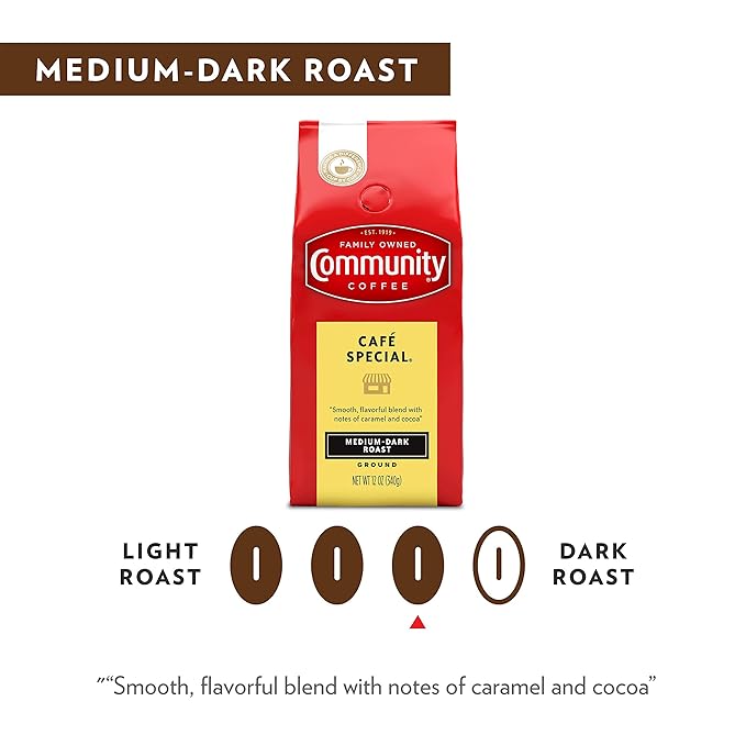 Community Coffee Cafì±?Special Blend, Ground Coffee, Medium Dark Roast, 12 Ounce Bag (Pack of 1)