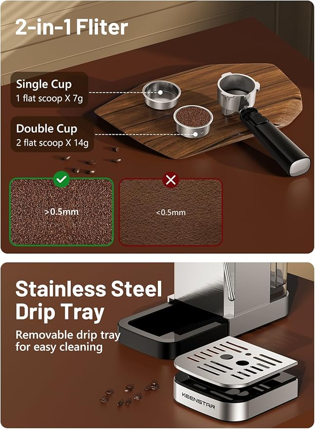 20Bar Espresso Machine with Rapid Cold Brew, Hot & Iced Coffee Machine, Espresso Maker with Milk Frother Steam Wand, Touch Screen with 40oz Water Tank for Latte, Cappuccino, Gift
