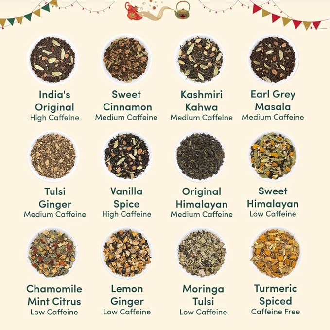 VAHDAM, Advent Calendar 2025 | 24 Unique Loose Leaf Tea - Exclusive Holiday Tea Gift Set | Christmas Advent Calendar 2025 for Adults | Advent Calendar 2025 Adult Women & Men