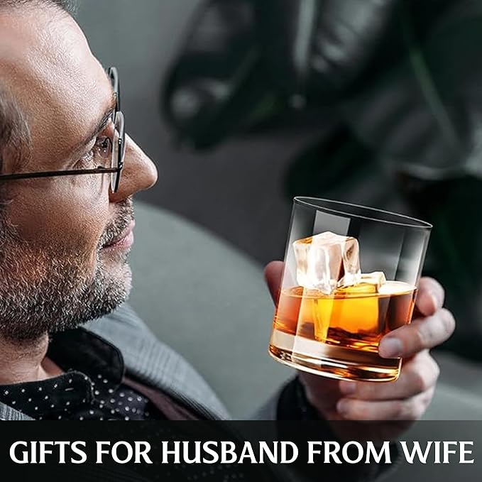NewEleven Husband Birthday Gift - Meaningful Gift, Funny Keepsake For Husband, Him - Funny Gifts, Whiskey Present For Husbands From Wife, Her - Whiskey Glass