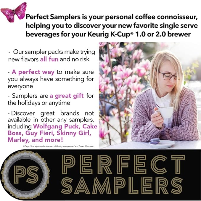 Flavored Decaf Coffee Pods Variety Pack Compatible with Keurig K Cups Brewers, 40 Count, Assorted Decaffeinated Flavored Coffee Sampler(Pack of 1)