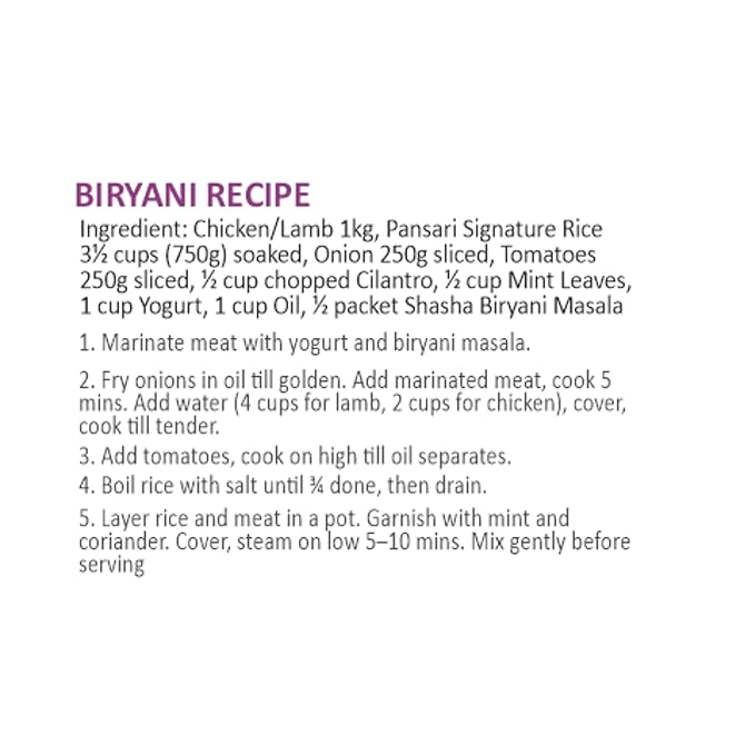 SHASHA Biryani Masala Seasoning Mix – 3.52 oz (Pack of 3) – Perfect for Chicken, Meat & Vegetable Biryani – Indian Cooking, Curry, Garam Masala – No Artificial Ingredients – Authentic Spice Jar for Flavorful Layered Rice