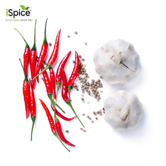 iSpice Garlic Pepper Spices and Seasonings for Cooking, 100% Natural World Flavour Premium Spices(198G - Pack of 1).
