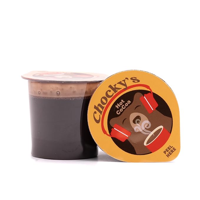 Chocky?™s by Java House Single-Serve Hot Chocolate Pods - Peel and Pour Liquid Concentrate - Hot Chocolate - 12 Count