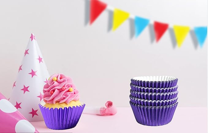 home party Foil Baking Cups Cupcake Liners,Gold Foil Cupcake Liners, Pack of 100 ??,<div>