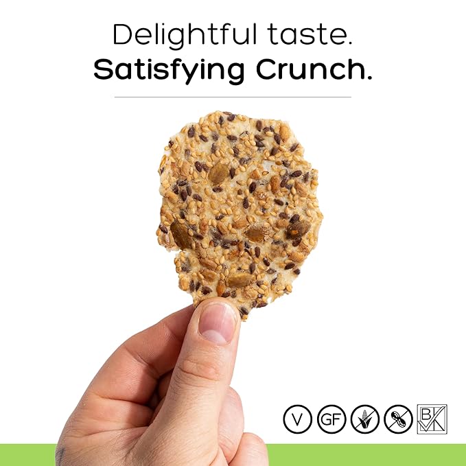 Top Seedz Organic Gluten Free Bake-at-Home Sea Salt Seed Crackers Mix | 2-Pack | 12 Ounces | Healthy Vegan Crackers with Plant Based Protein | Sunflower, Flax, Sesame and Pumpkin Seed