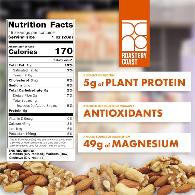 Roastery Coast - Daily Nuts Healthy Mix Bulk | Nuts Snack Mix | Deluxe assorted snack | nut snacks | healthy snacks for adults | dry fruits | nut mix