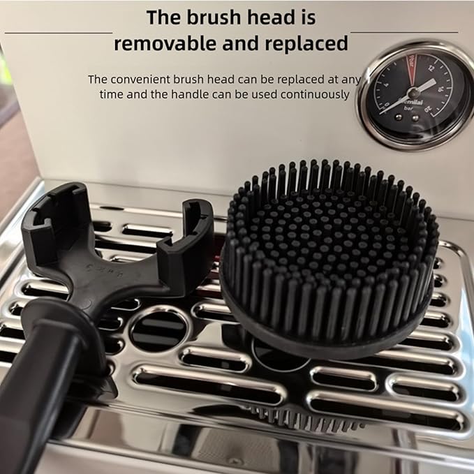 Espresso Cleaning Brush - Espresso Machine Group Head Cleaning Brush - Detachable 360ì§?Silicone Cleaning Bristle Tools for Coffee Machine 58mm Grouphead