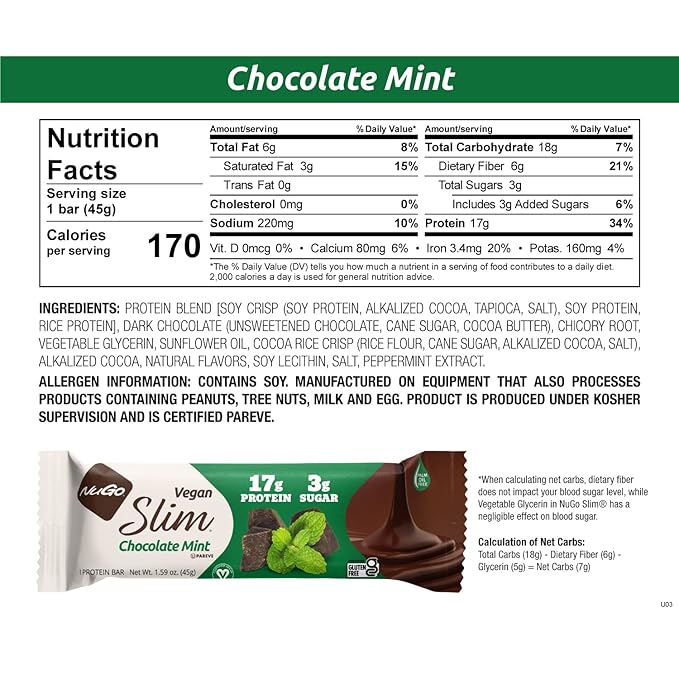 NuGo Slim 12ct Variety 16-17g Protein, 3g Sugar, High Fiber, Low Net Carbs, Gluten Free,12 Count (Pack of 1)