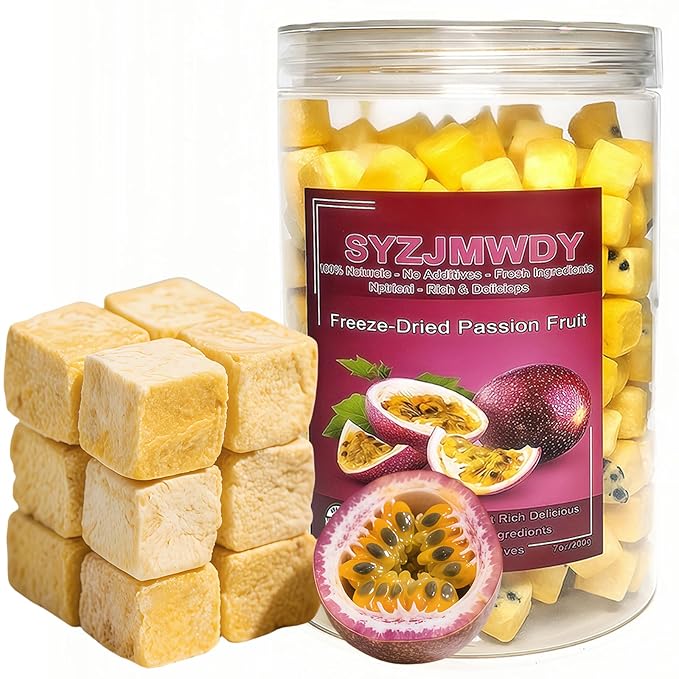 Premium Freeze-Dried Passion Fruit 7oz (199g) - 100%, No Sugar Added | for Tea, Smoothies, Baking & Cocktails