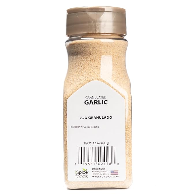 iSpice GARLIC GRANULATED | Ready to use | Premium Quality | 7.35oz (208g)